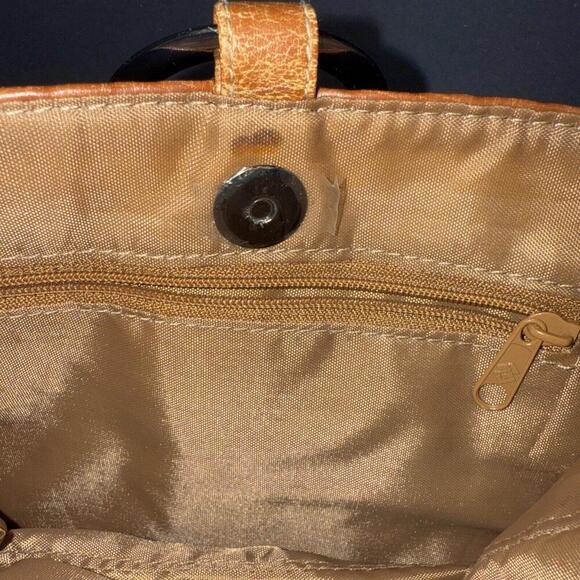 Pouchee Purse Divider Equestrian Boho Wallet Organizer Pocket Brown Faux Leather - Picture 4 of 15